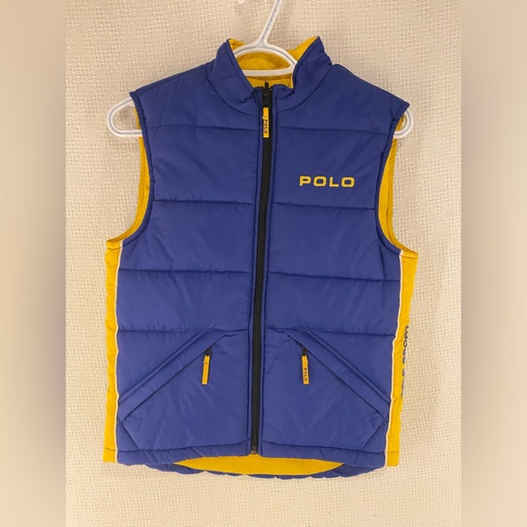 Polo by Ralph Lauren Blue and Yellow Vest - Picture 1 of 8